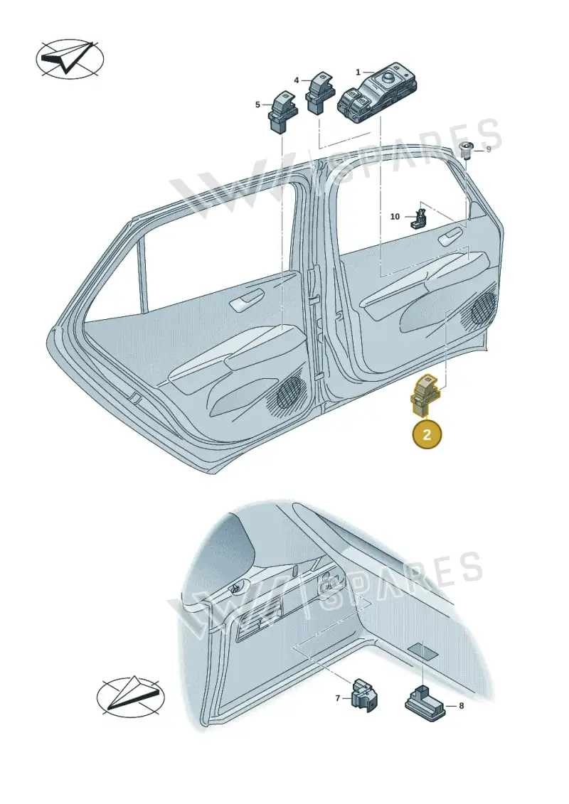3G0959831AWHS — Volkswagen ID.4 Pro (2020-2023) diagram 11a959006, position 2