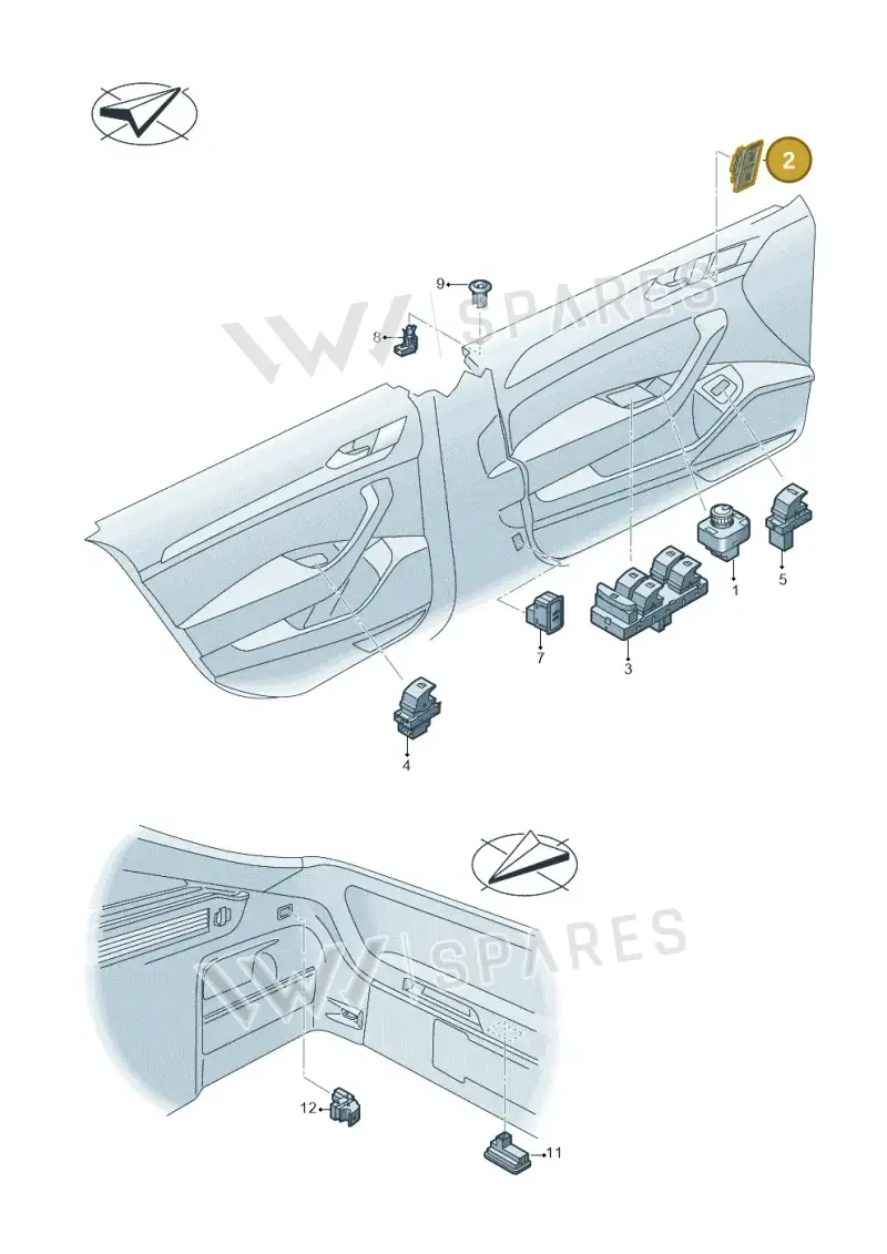3G0962126AWHS — Volkswagen Arteon (2017-2023) diagram 828959060, position 2