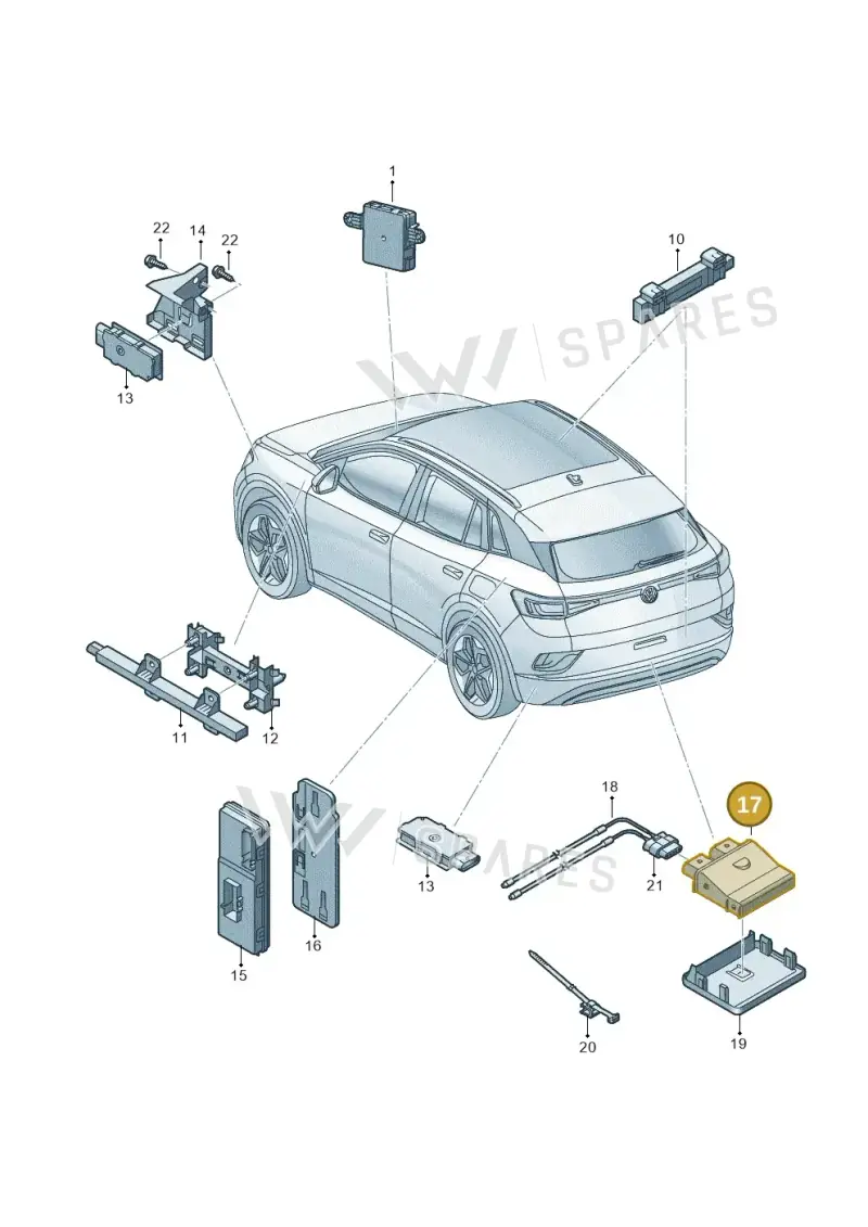 3G0962243D — Volkswagen ID.4 (2020-2025) diagram 11a909000, position 17