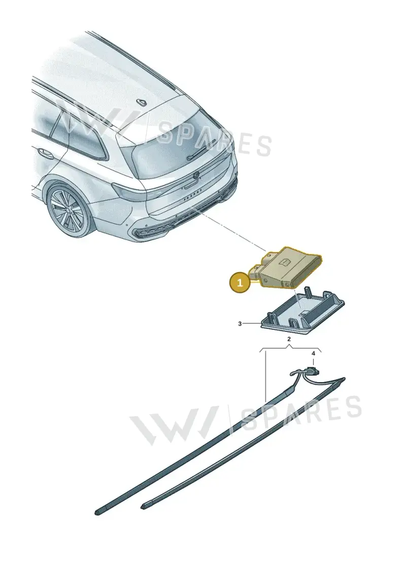 3G0962243D — Skoda Superb Combi (2023-2024) diagram 3j0909300, position 1