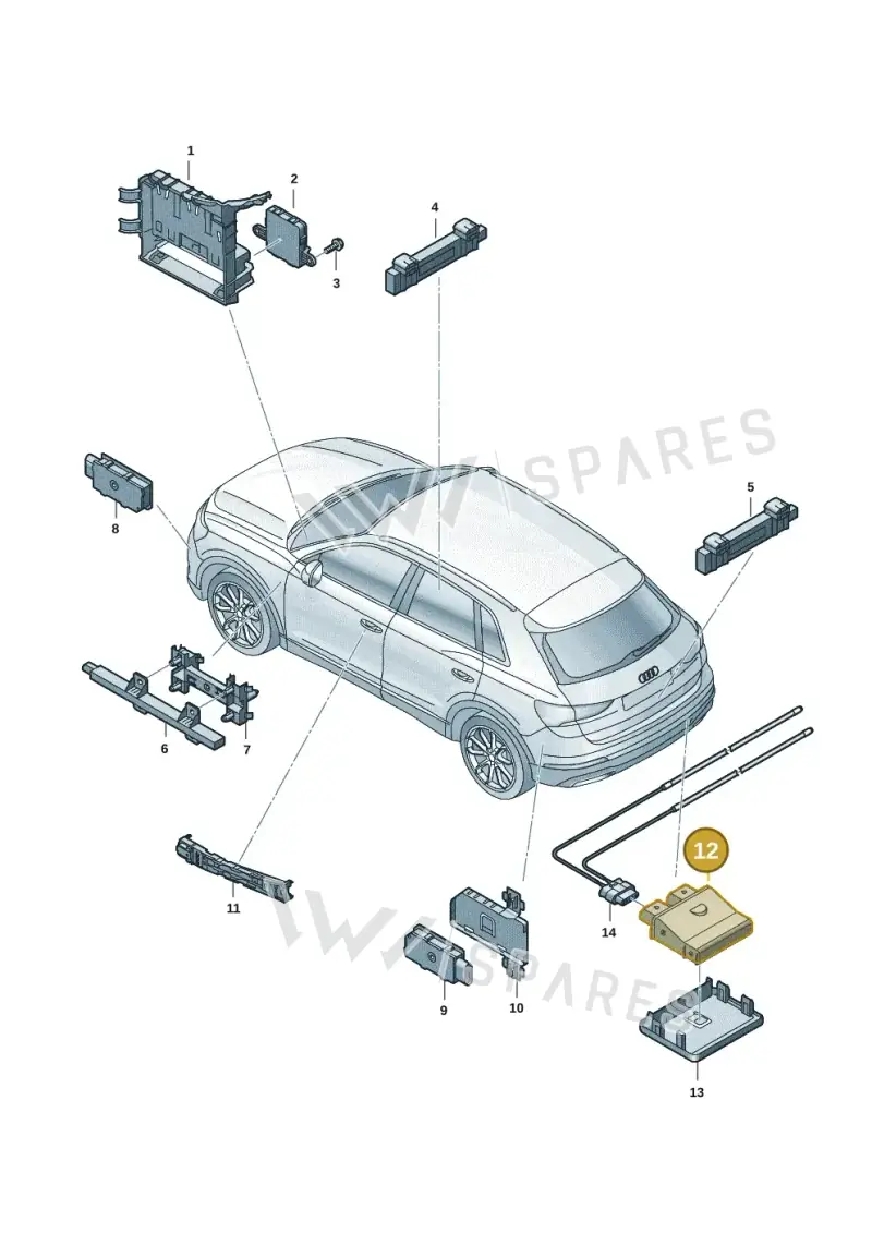 3G0962243D — Audi Q4 Sportback (2021-2025) diagram 89a909000, position 12