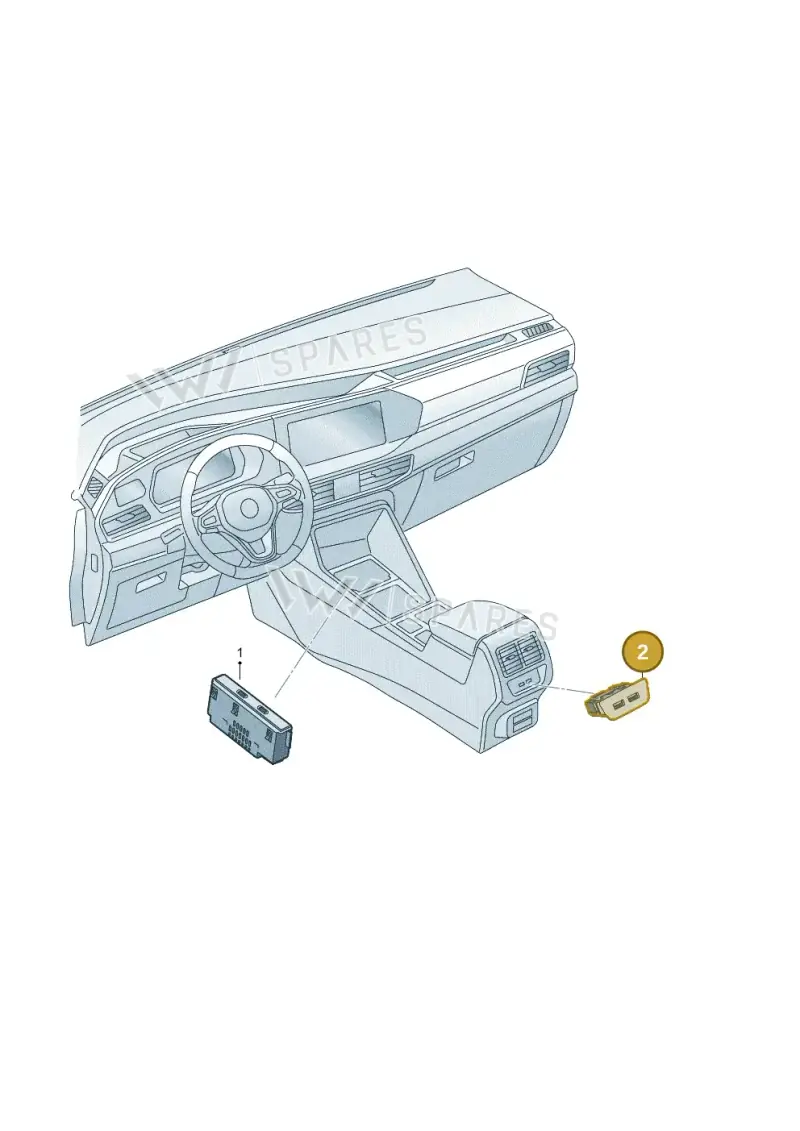 3G5035718A — Volkswagen Caddy Maxi Kombi (2020-2024) diagram 2ka035078, position 2
