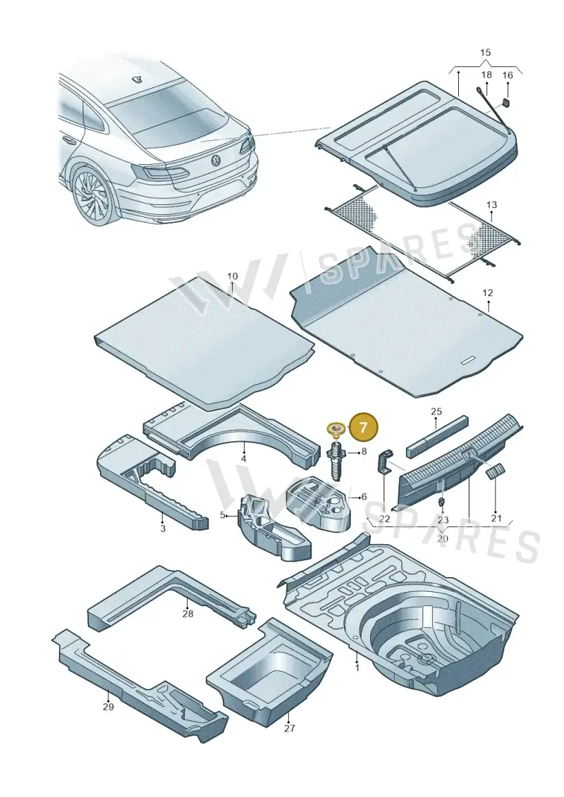 3G5863470 — Volkswagen Arteon (2017-2023) diagram 828863800, position 7