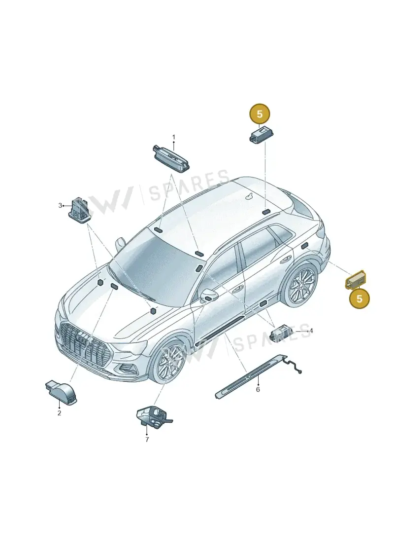 3G8947409 — Audi Q4 Sportback (2021-2025) diagram 89a947100, position 5
