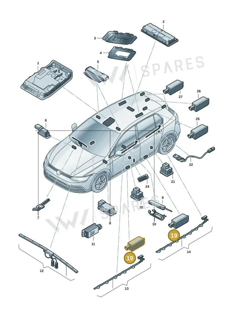 3G8947409 — Skoda Kodiaq (2024-2024) diagram 3p0947000, position 19
