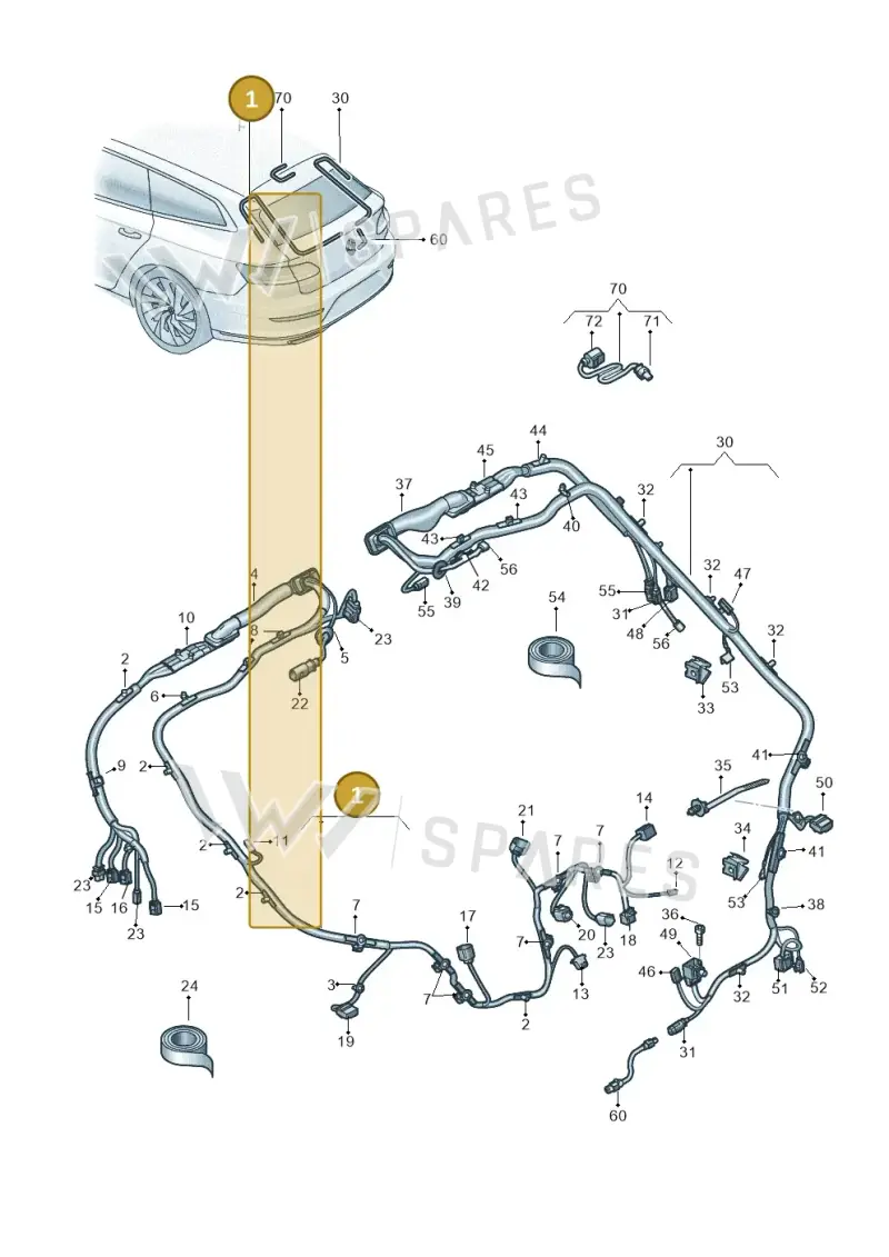 3G8971182CT — Volkswagen Arteon (2017-2025) diagram 828972087, position 1