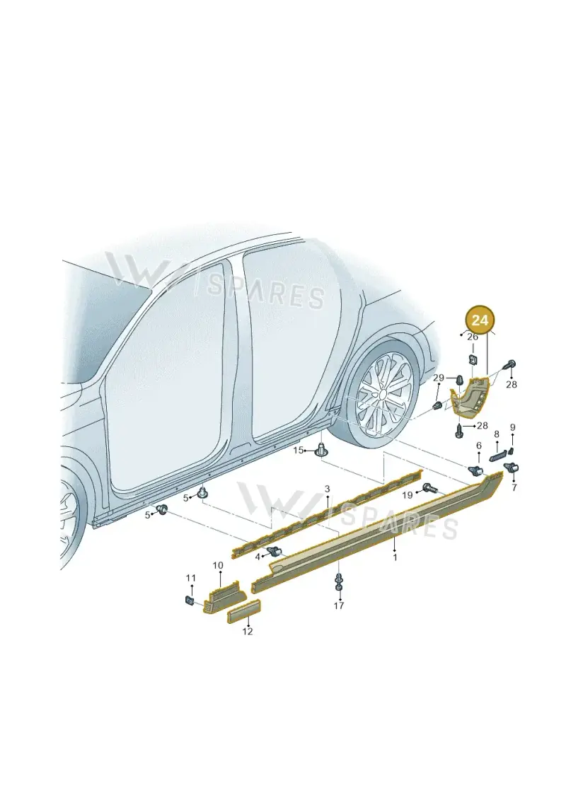 3G9854858 — Volkswagen Passat saloon (2014-2024) diagram 793853300, position 24