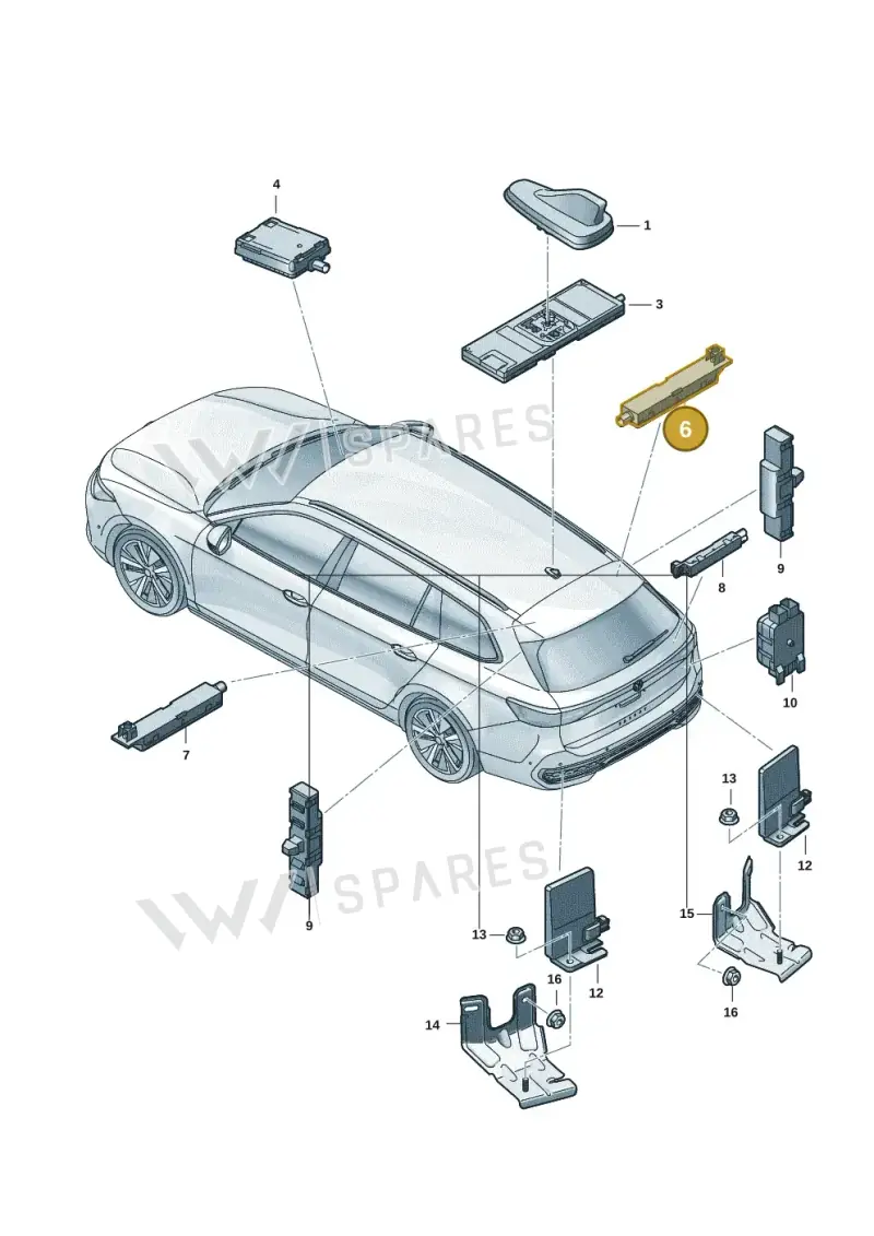 3J0035577J — Volkswagen Passat Estate (2023-2025) diagram 3j0035200, position 6