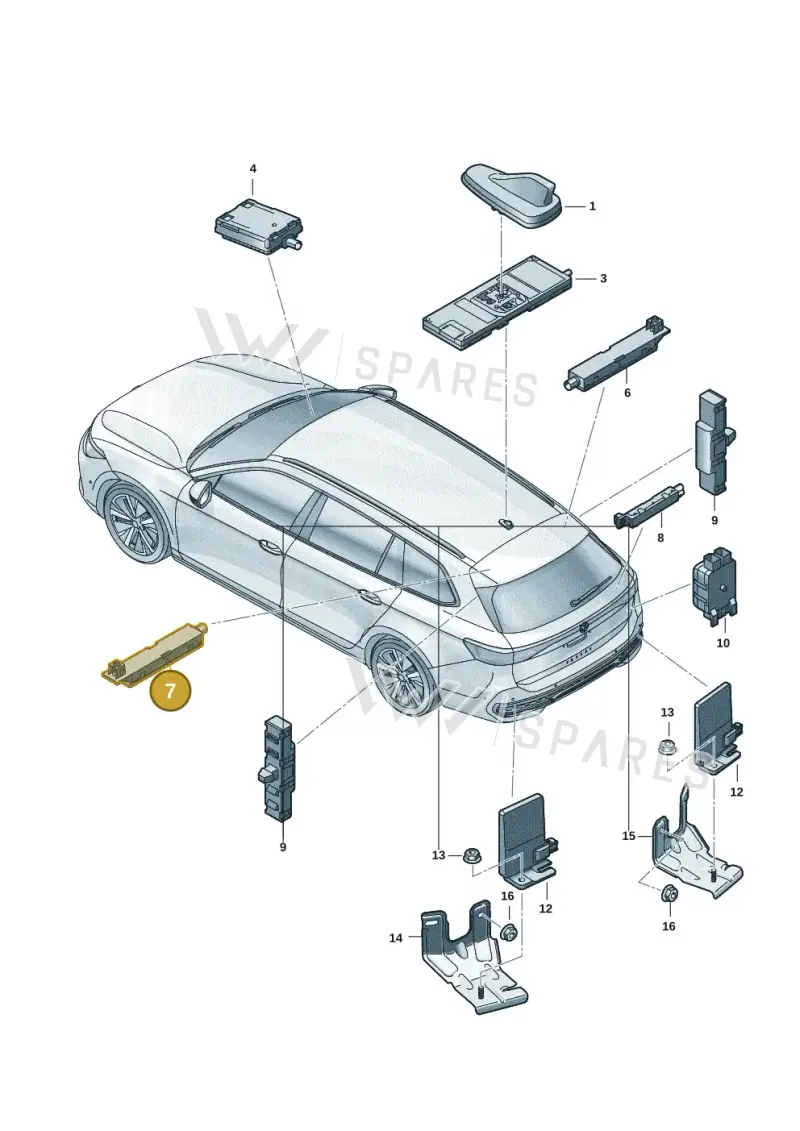 3J0035577K — Volkswagen Passat Estate (2023-2025) diagram 3j0035200, position 7