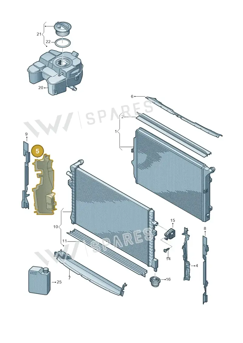3J0121284G — Volkswagen Passat estate (2023-) diagram 884000050, position 5