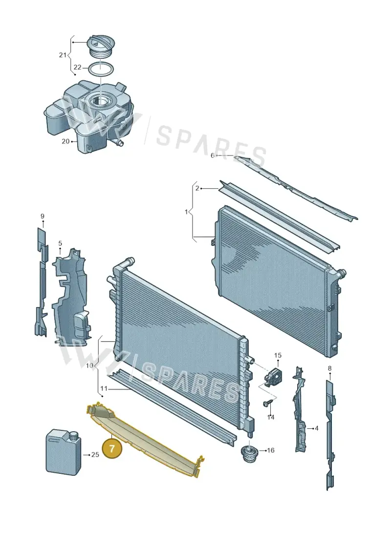 3J0121331D — Volkswagen Passat estate (2023-) diagram 884000050, position 7