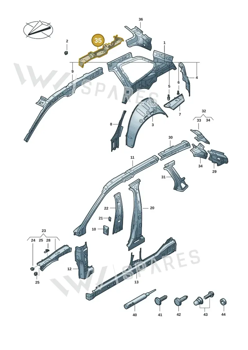 3J0803428 — Volkswagen Passat estate (2023-) diagram 3j0809000, position 35