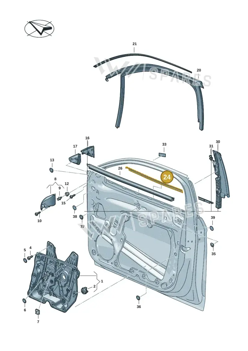 3J0837475B2MG — Volkswagen Passat estate (2023-) diagram 3j0837500, position 24