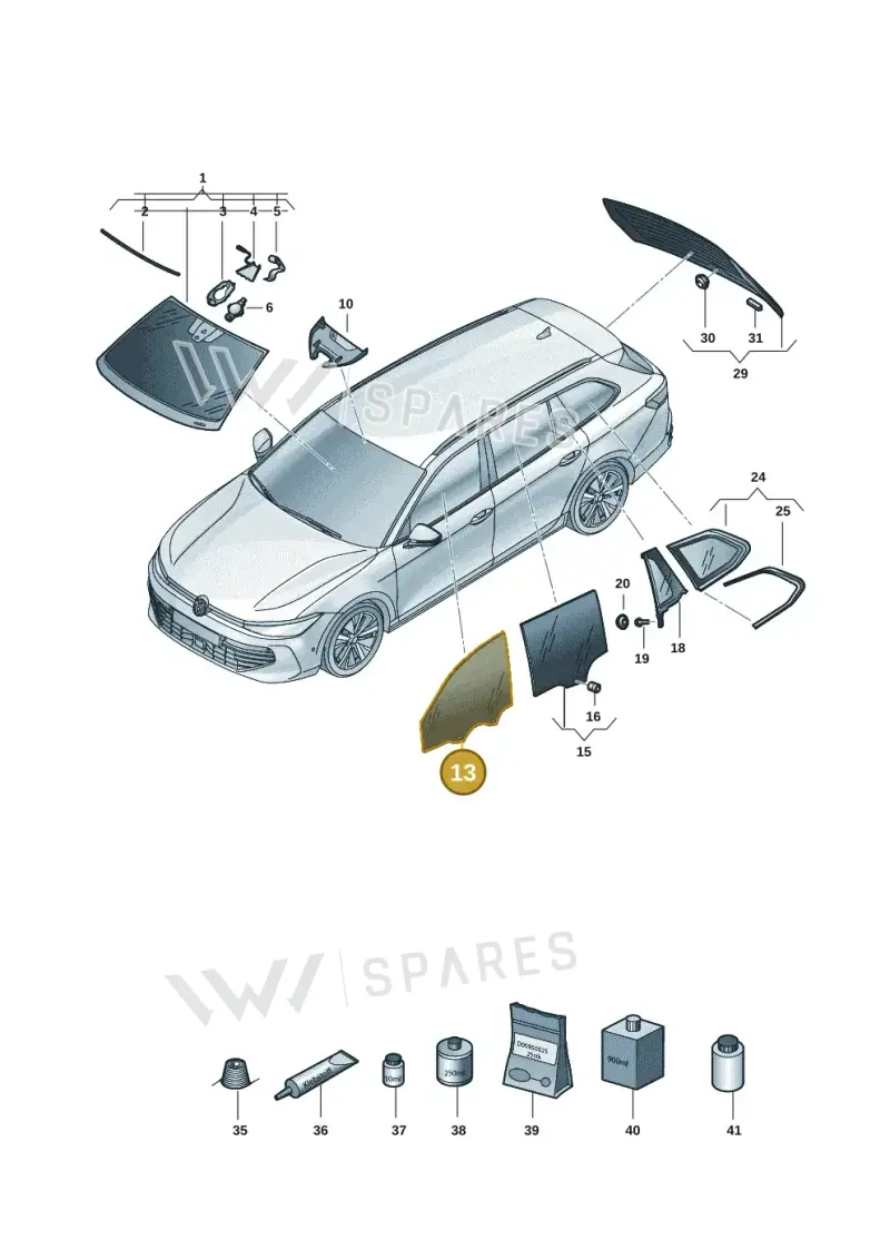 3J0845022 — Volkswagen Passat Estate (2023-2025) diagram 3j0845000, position 13