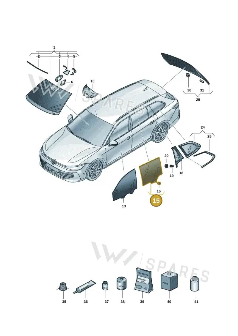 3J0845025C — Volkswagen Passat Estate (2023-2025) diagram 3j0845000, position 15