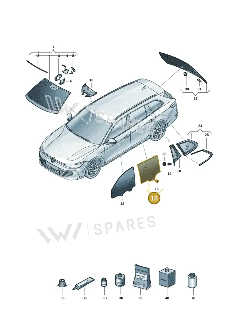 3J0845026C — Volkswagen Passat Estate (2023-2025) diagram 3j0845000, position 15