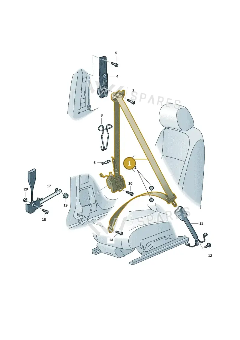 3J0857705CRAA — Volkswagen Passat estate (2023-) diagram 5h0857600, position 1