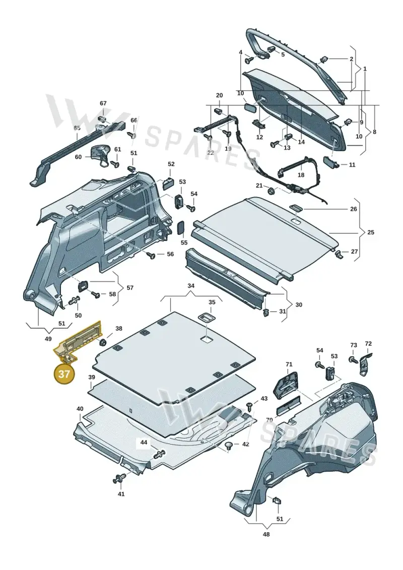 3J08588314PK — Volkswagen Passat estate (2023-) diagram 3j0867800, position 37