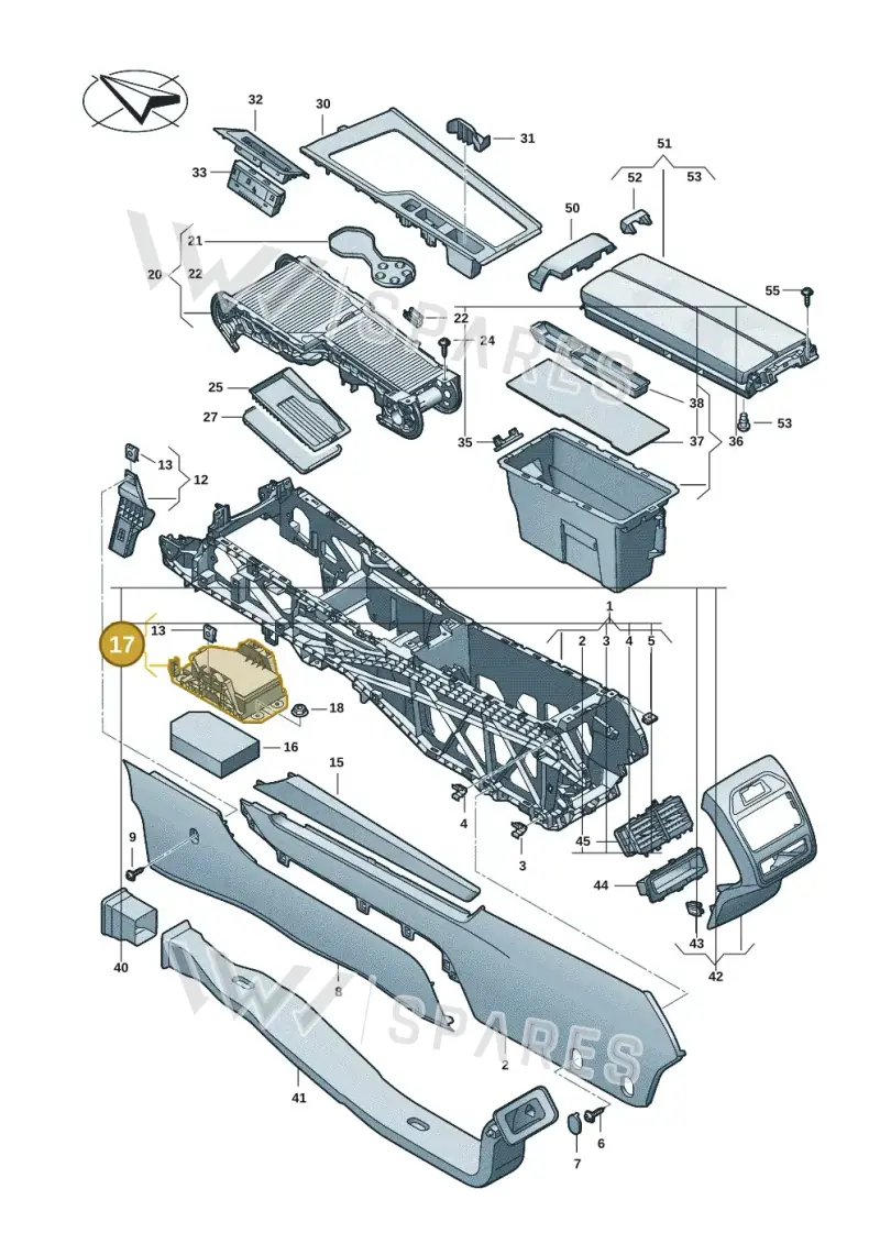 3J0863233 — Volkswagen Passat estate (2023-) diagram 3j0863500, position 17