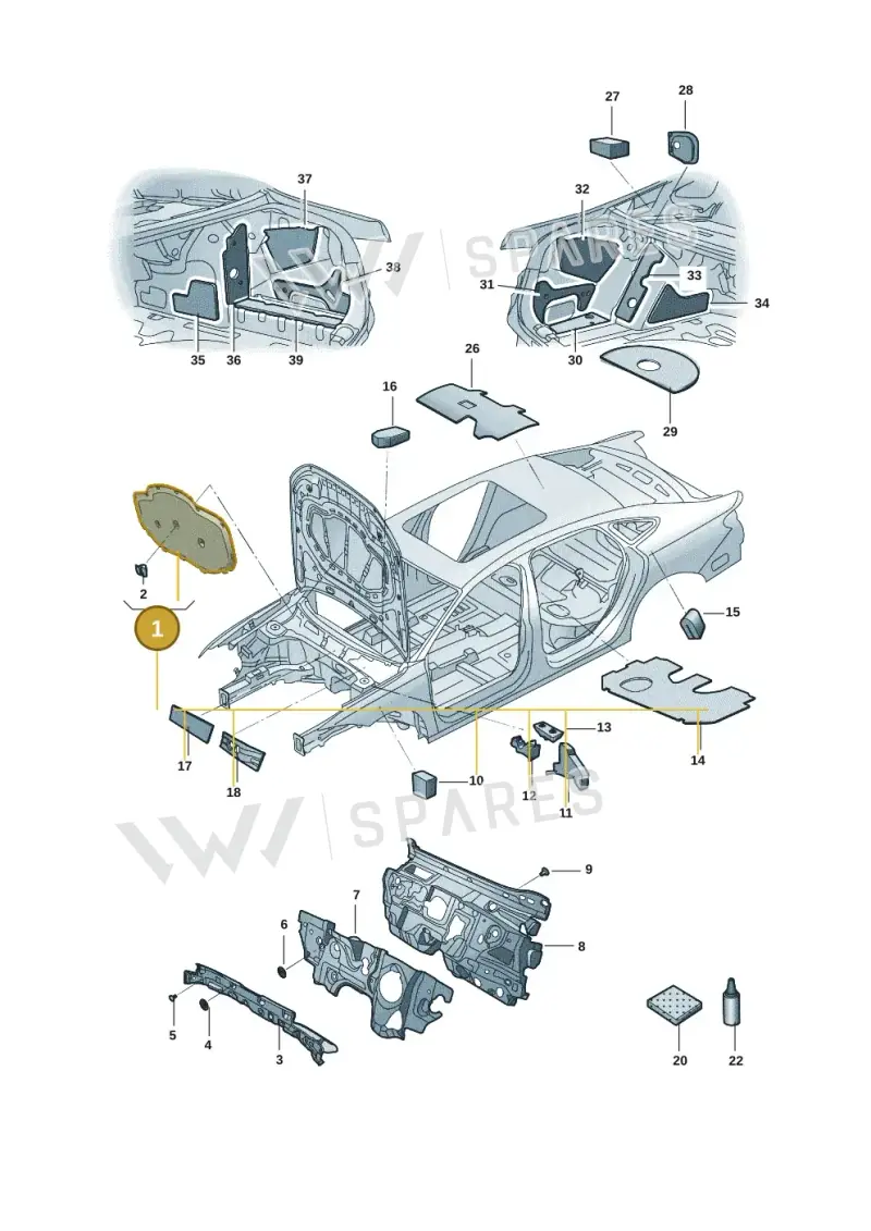 3J0863831 — Volkswagen Passat Pro (2024-) diagram 3jg863020, position 1