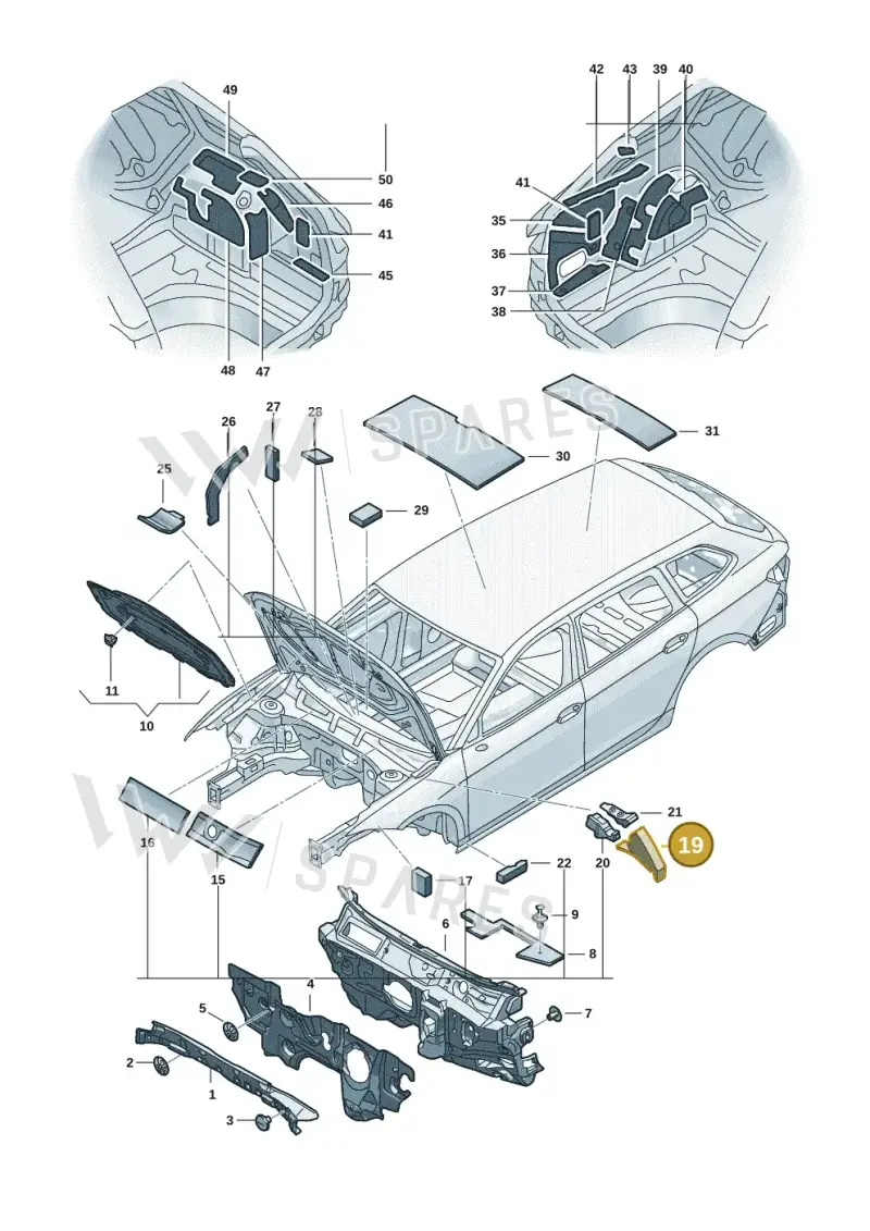 3J0864237A — Volkswagen Passat estate (2023-) diagram 3j0863200, position 19