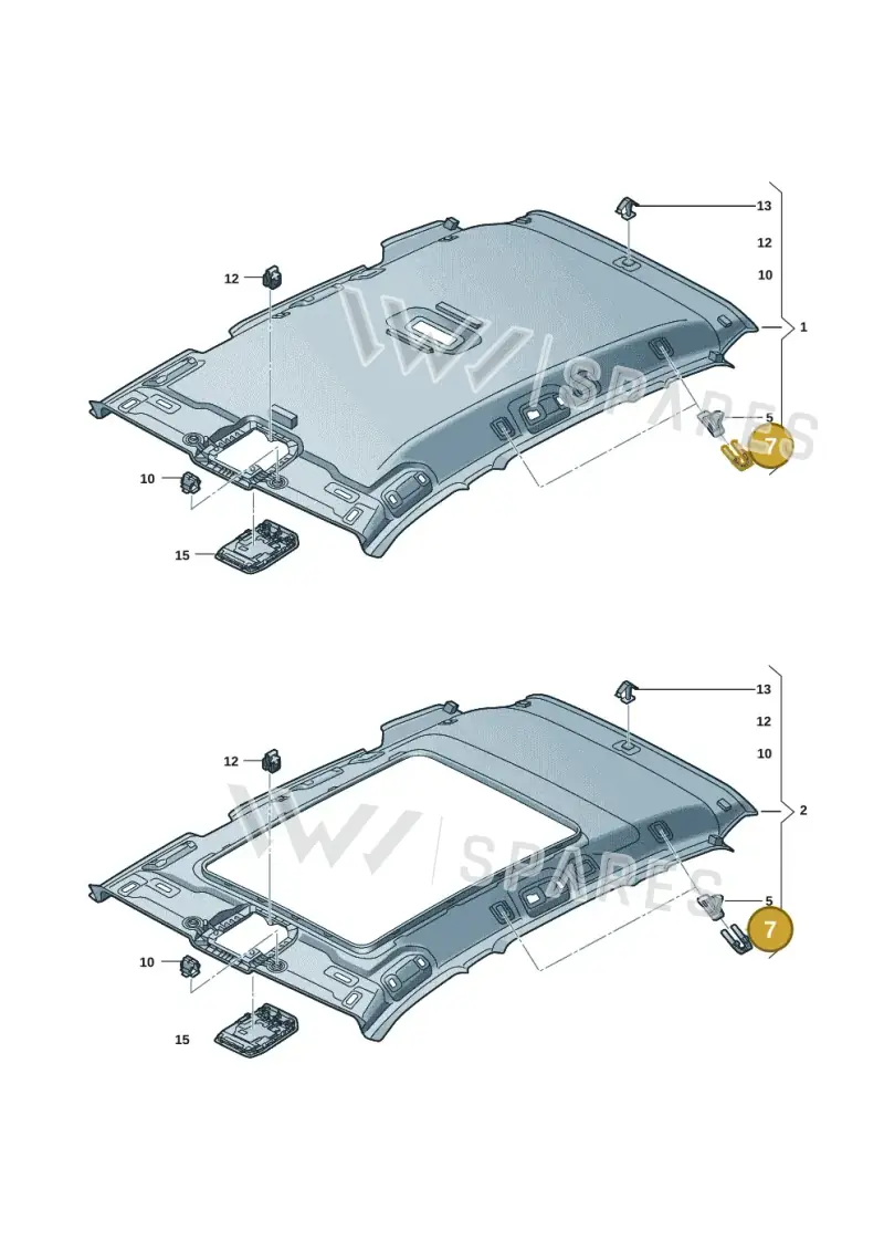 3J0867283B — Volkswagen Passat estate (2023-) diagram 3j0867520, position 7