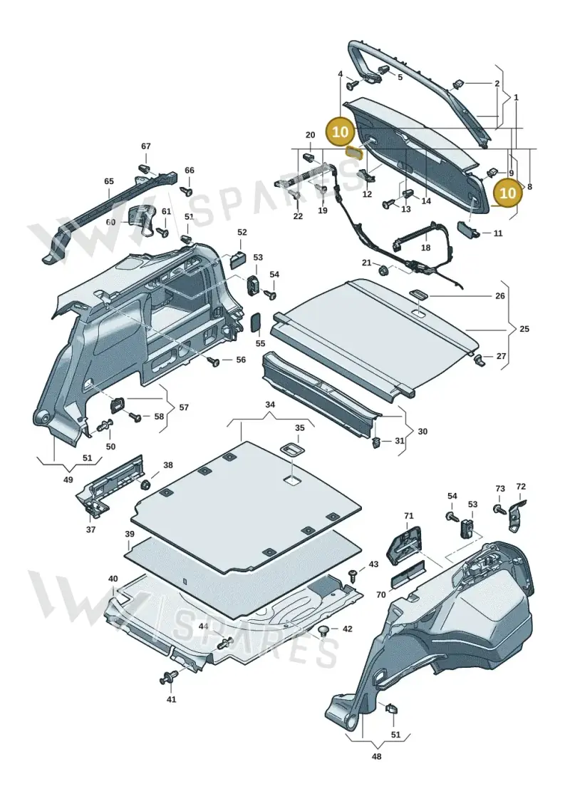 3J08676574PK — Volkswagen Passat estate (2023-) diagram 3j0867800, position 10