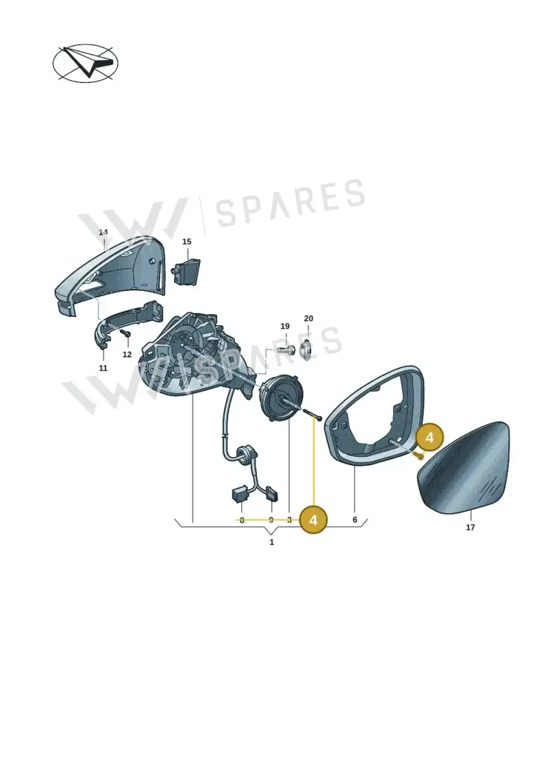 3J0898011 — Volkswagen Passat estate (2023-) diagram 14b857400, position 4