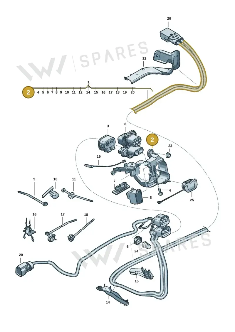 3J0907175 — Volkswagen Passat estate (2023-) diagram 3j0970150, position 2
