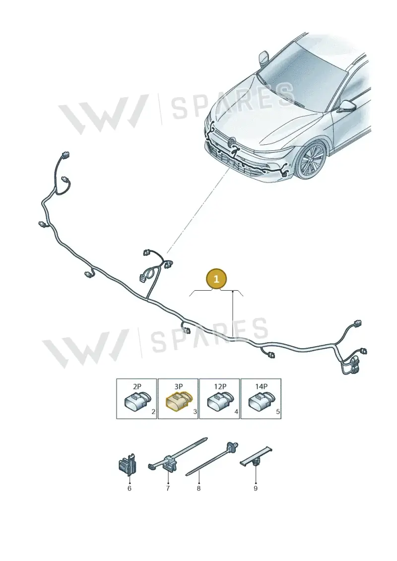 3J0971095AL — Volkswagen Passat Estate (2023-2025) diagram 3j0971000, position 1