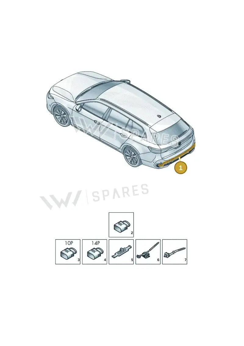 3J0971104B — Volkswagen Passat Estate (2023-2025) diagram 3j0972900, position 1