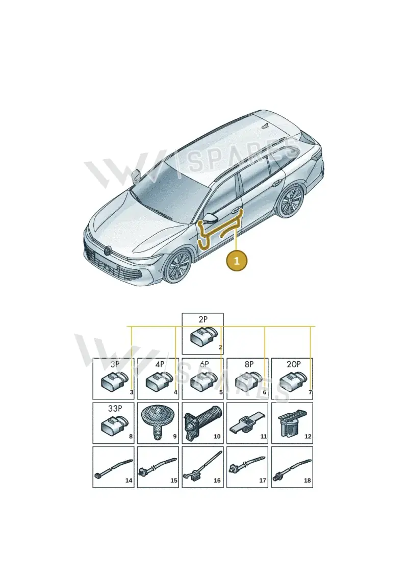 3J0971120AG — Skoda Superb Combi (2023-2024) diagram 3j0972300, position 1