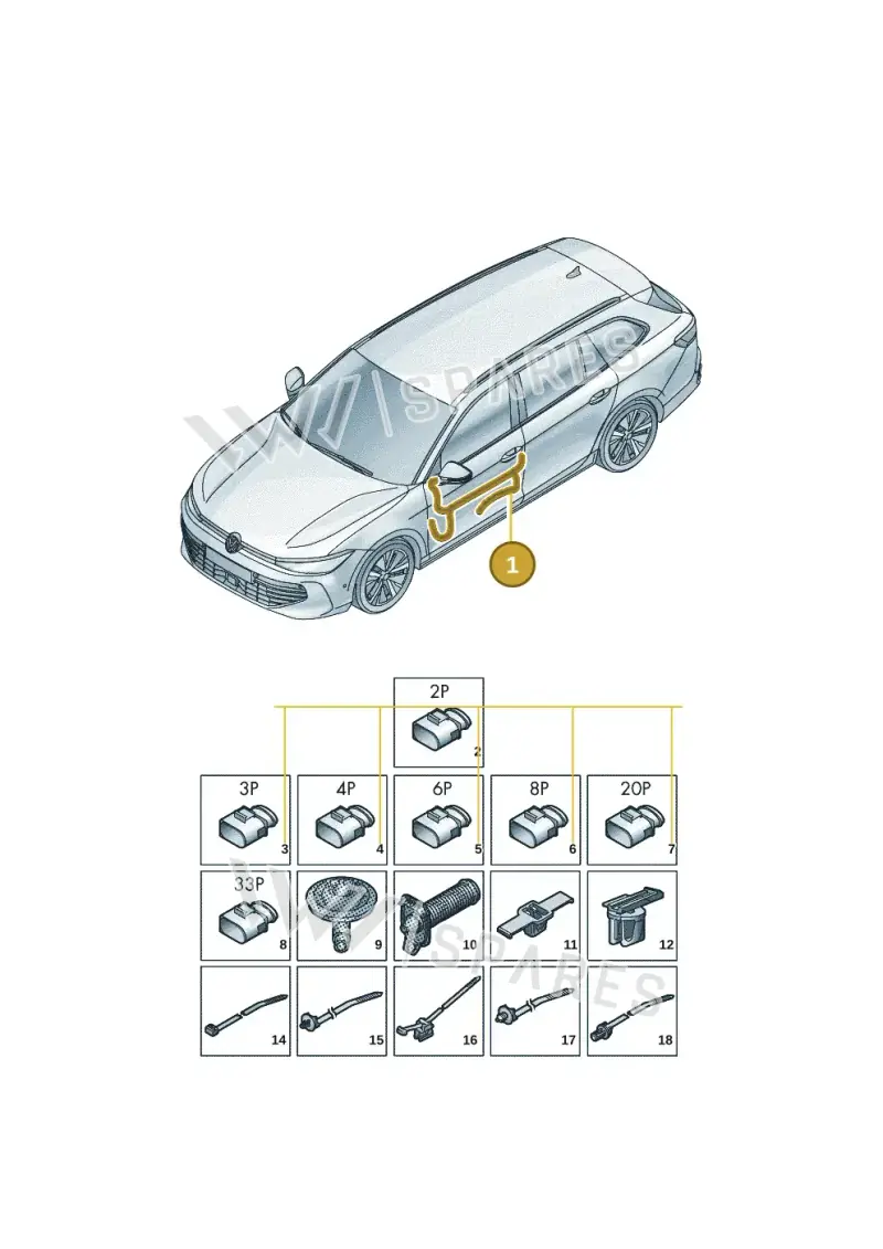 3J0971120AM — Skoda Superb Combi (2023-2024) diagram 3j0972300, position 1