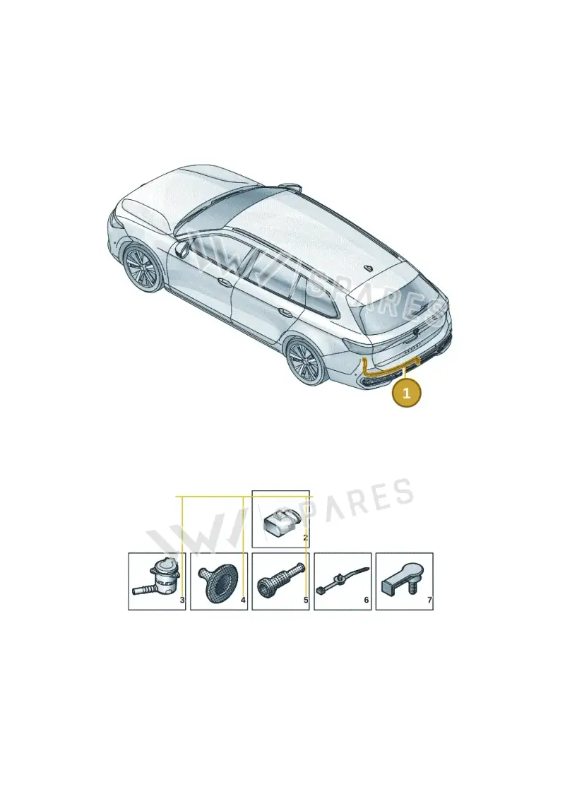 3J0971124 — Volkswagen Passat Estate (2023-2025) diagram 3j0972950, position 1