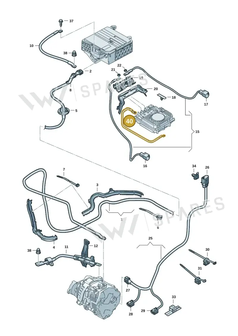 3J0971243A — Volkswagen Passat Estate (2023-2025) diagram 3j0971150, position 40