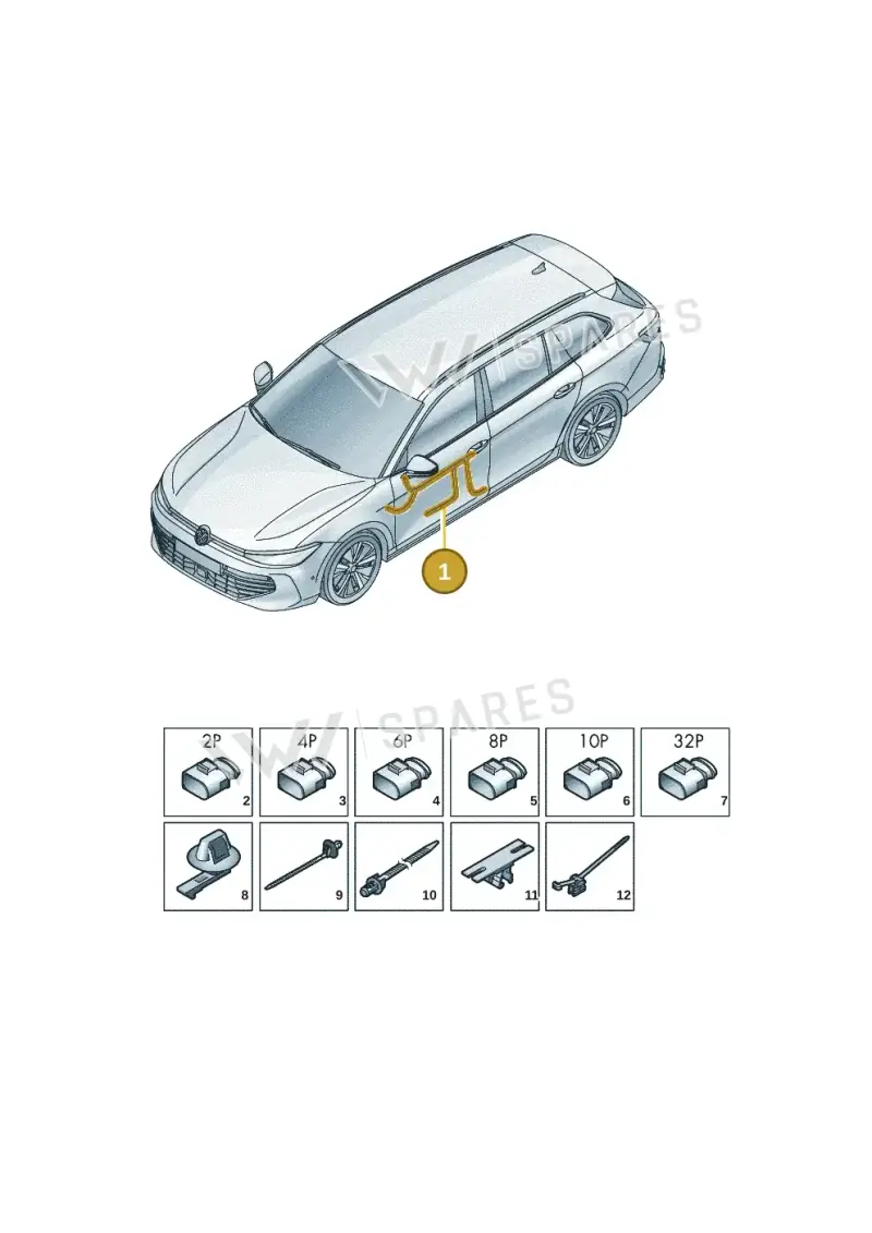 3J0971557AS — Volkswagen Passat Estate (2023-2025) diagram 3j0972310, position 1