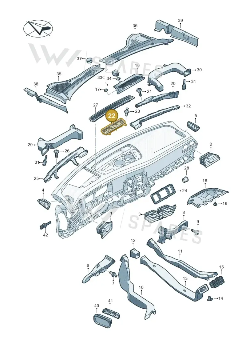 3J1819063 — Volkswagen Passat estate (2023-) diagram 3j0819300, position 22