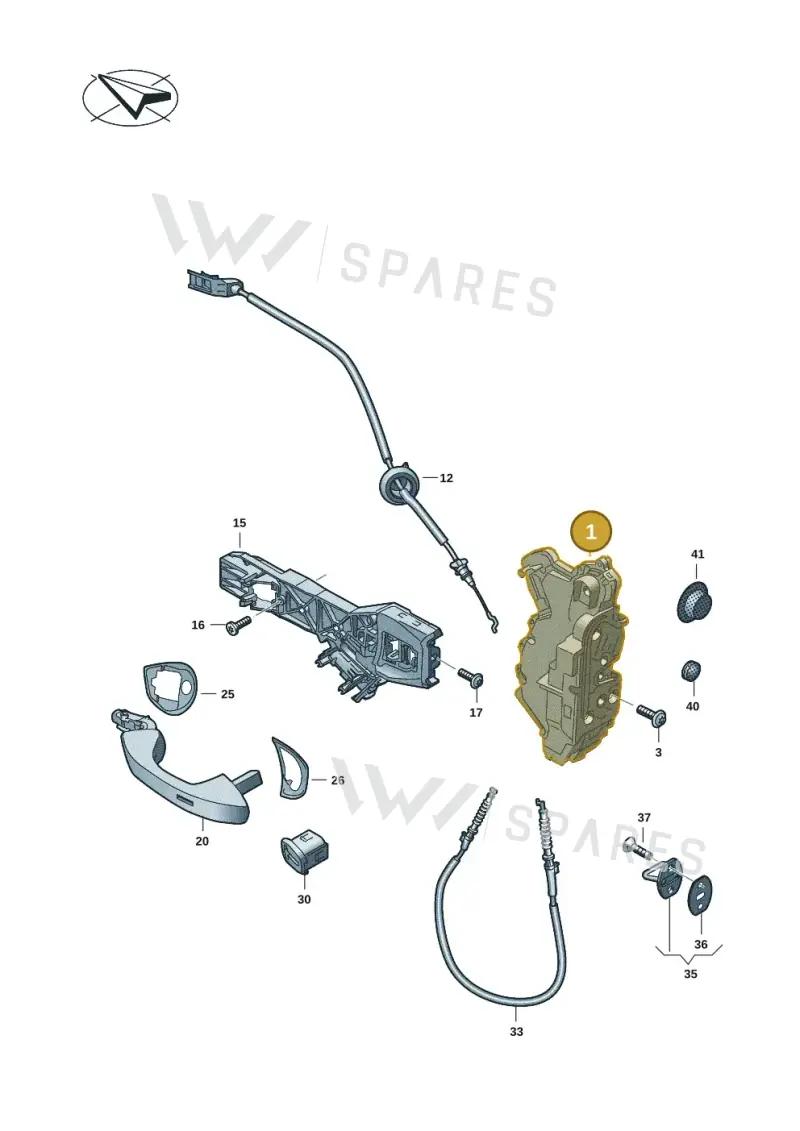 3J1837016 — Volkswagen Passat estate (2023-) diagram 3j0837000, position 1