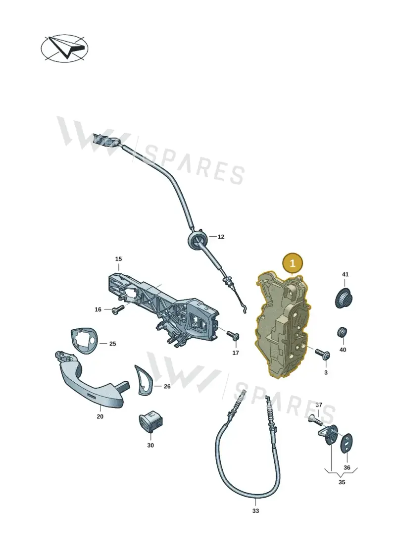 3J1837016A — Volkswagen Passat estate (2023-) diagram 3j0837000, position 1