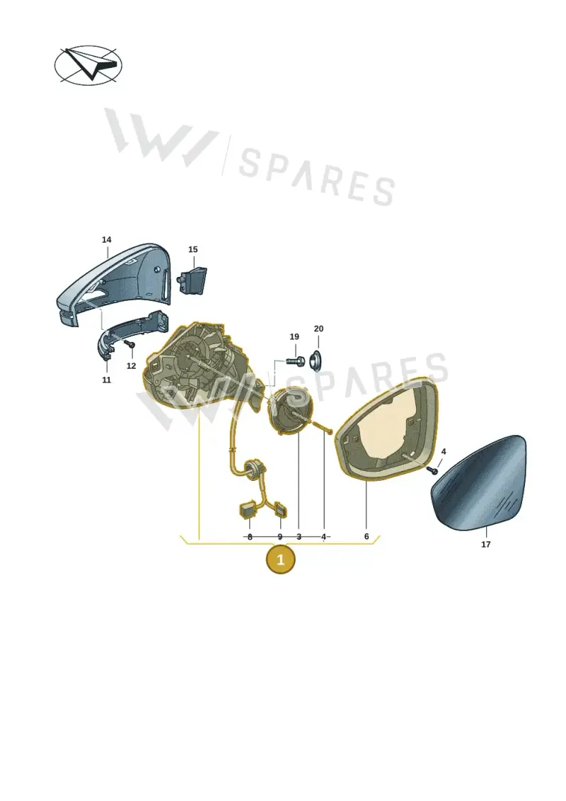 3J1857507B03C — Volkswagen Passat estate (2023-) diagram 14b857400, position 1