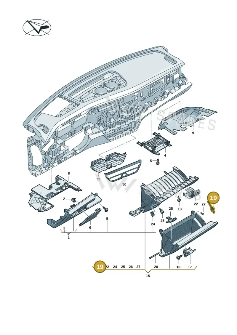 3J1858309 — Volkswagen Passat estate (2023-) diagram 3j0857200, position 19