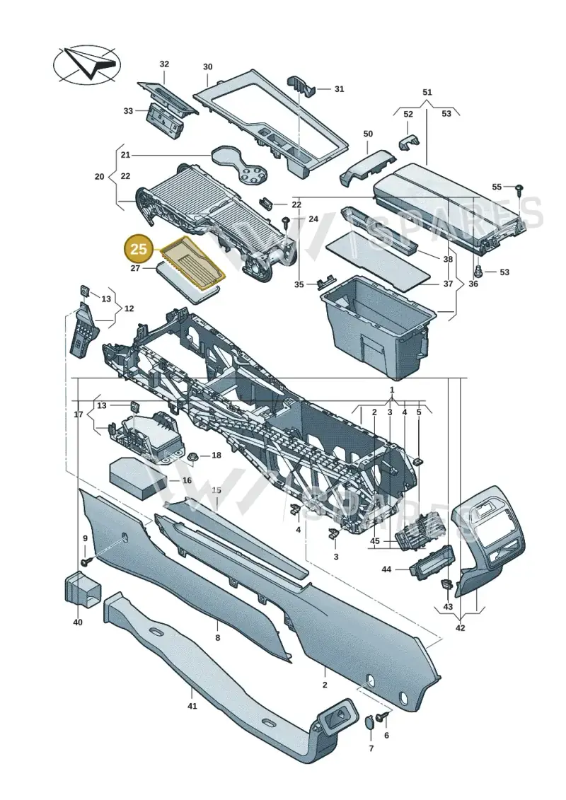 3J18633284PK — Volkswagen Passat estate (2023-) diagram 3j0863500, position 25