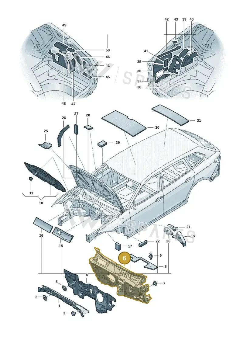 3J1863934A — Volkswagen Passat estate (2023-) diagram 3j0863200, position 6