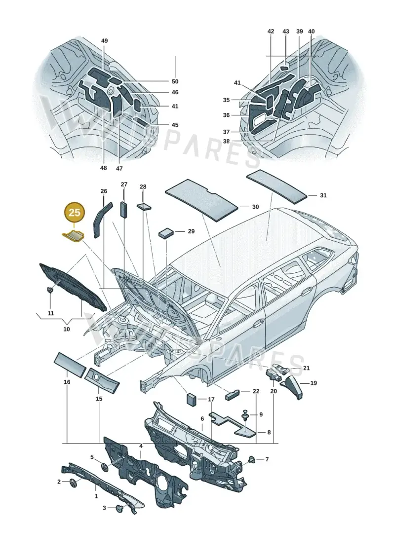 3J1863959 — Volkswagen Passat estate (2023-) diagram 3j0863200, position 25