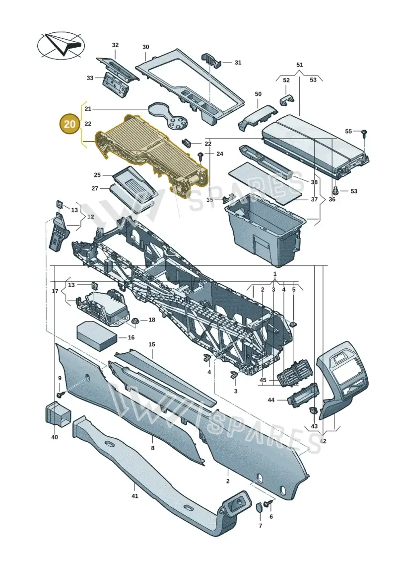 3J1864263AFIN — Volkswagen Passat estate (2023-) diagram 3j0863500, position 20