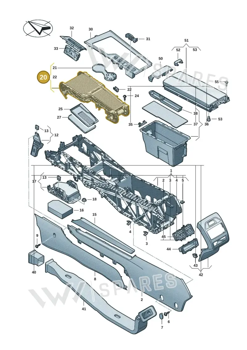 3J1864263BBBO — Volkswagen Passat estate (2023-) diagram 3j0863500, position 20