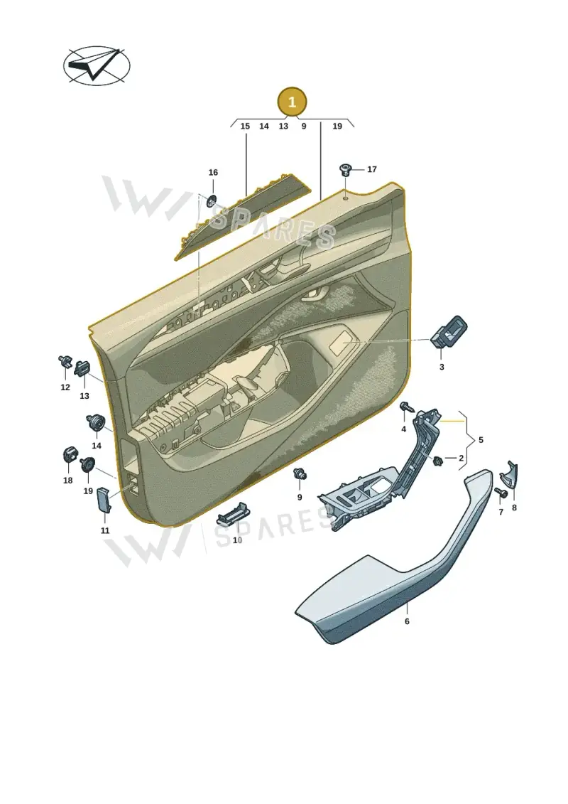 3J1867011AADAB — Volkswagen Passat estate (2023-) diagram 3j0867000, position 1