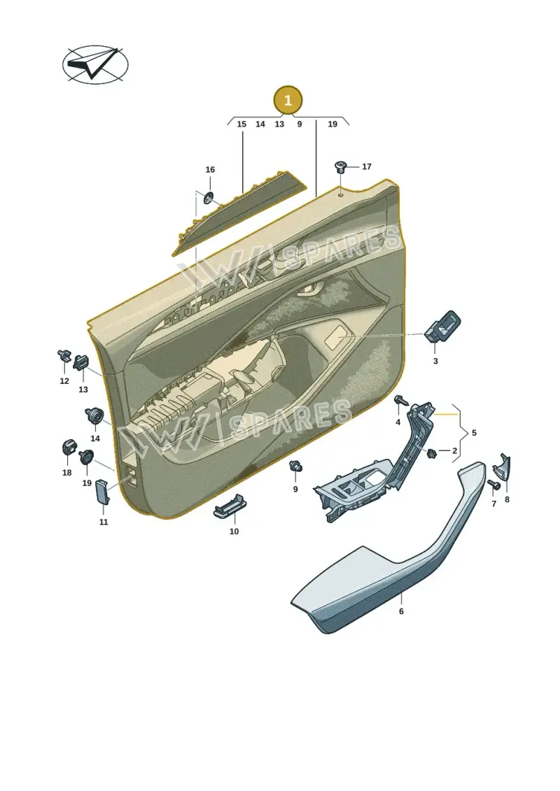 3J1867011FDAB — Volkswagen Passat estate (2023-) diagram 3j0867000, position 1