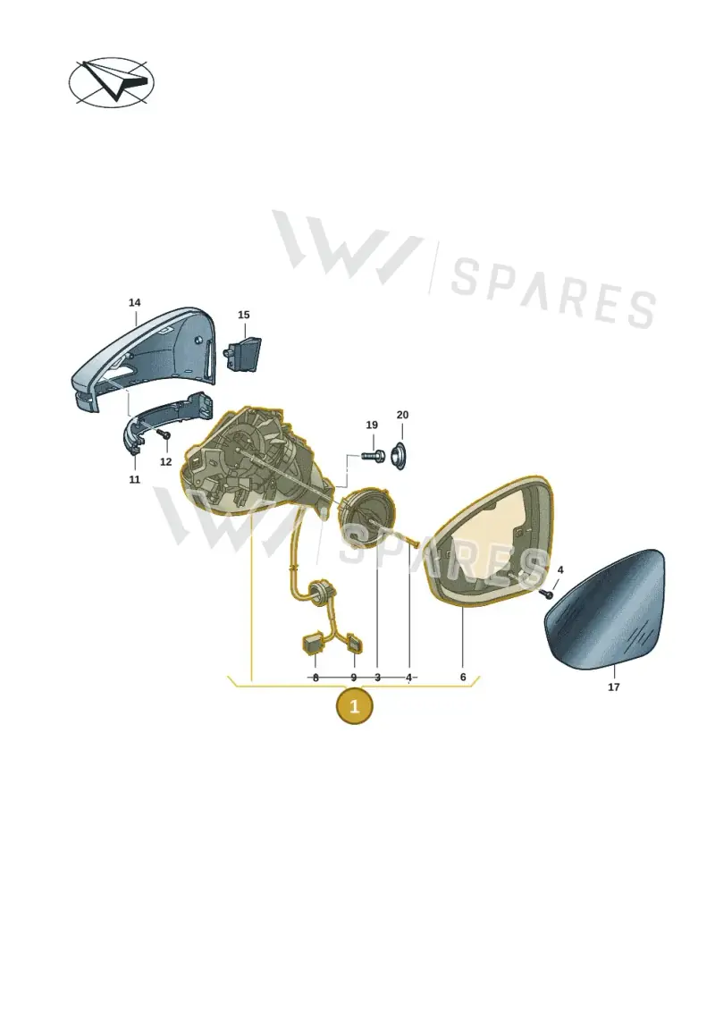 3J2857507B03C — Volkswagen Passat estate (2023-) diagram 14b857400, position 1