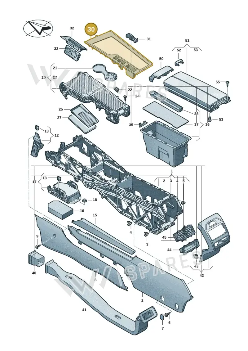 3J2863680BWKZ — Volkswagen Passat estate (2023-) diagram 3j0863500, position 30